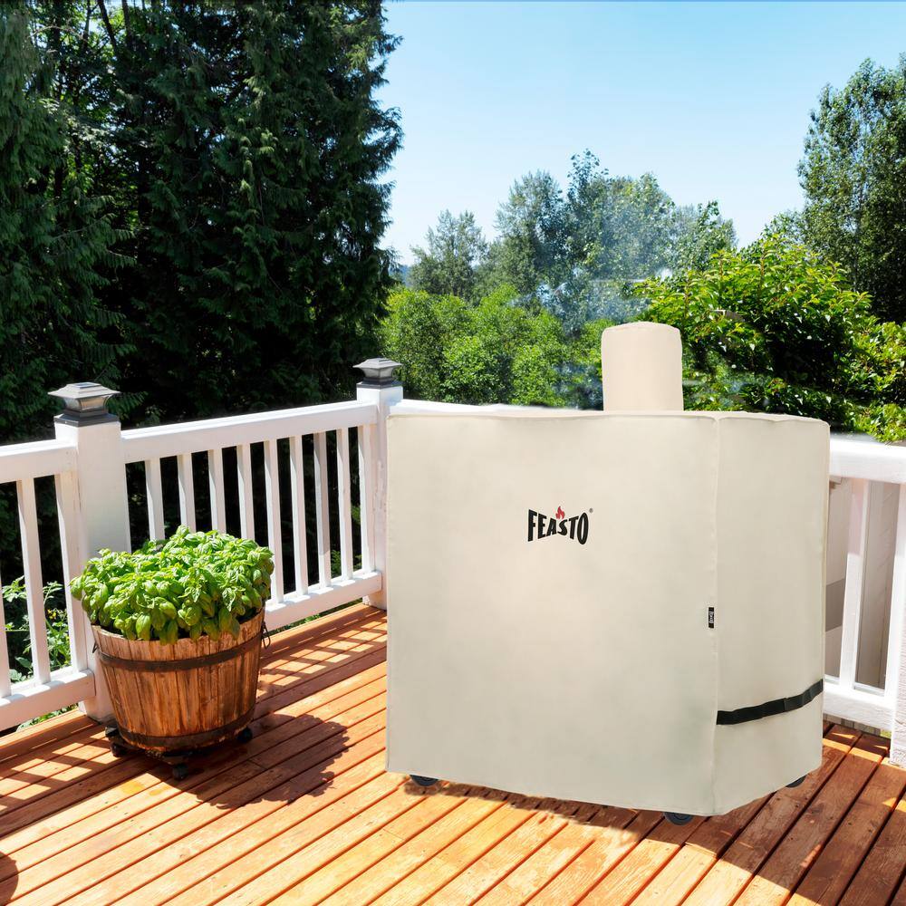 Feasto Beige Heavy Duty Waterproof Grill Cover with Handles