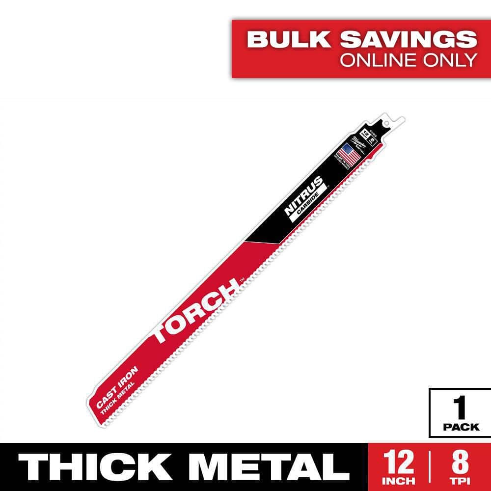 Milwaukee 12 in. 8 TPI TORCH Nitrus Carbide Teeth Metal Cutting
