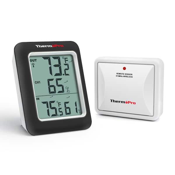 ThermoPro Digital Hygrometer Indoor Outdoor Thermometer Wireless Temperature and Humidity Gauge Monitor