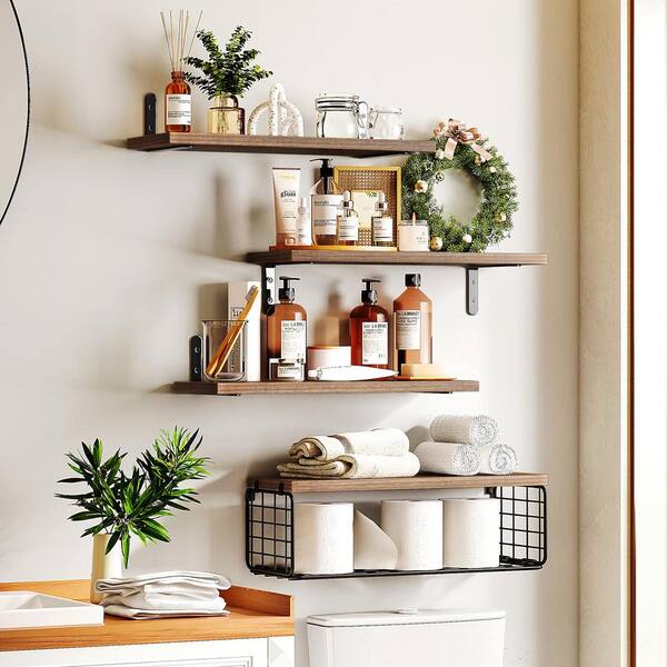 Wood Floating Shelf, Floating Shelves, Rustic Shelf, Bathroom Shelf, Wall  Shelves, Wooden Shelves, Farmhouse Decor, Wall Shelf 