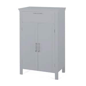 Tracey 23.75 in. W x 12.5 in. D x 39.75 in. H Gray MDF Bathroom Storage Linen Freestanding Cabinet
