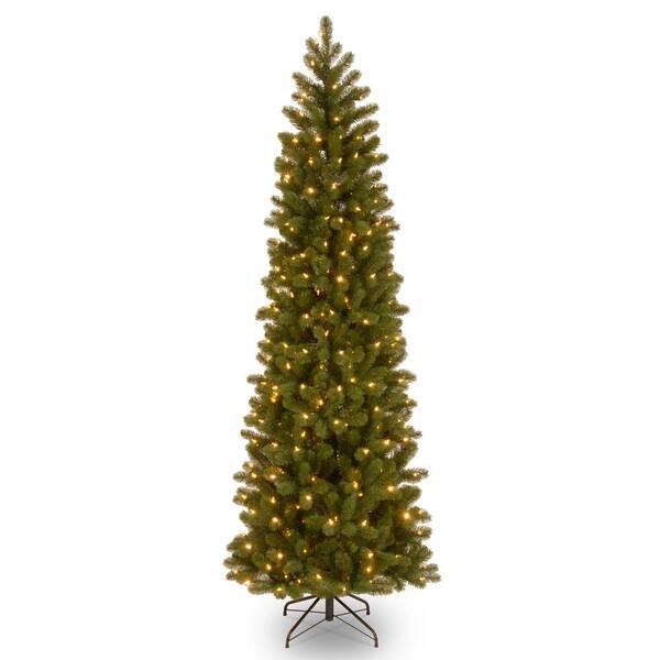 Photo 1 of 6.5 ft. Downswept Douglas Slim Fir Artificial Christmas Tree with Clear Lights