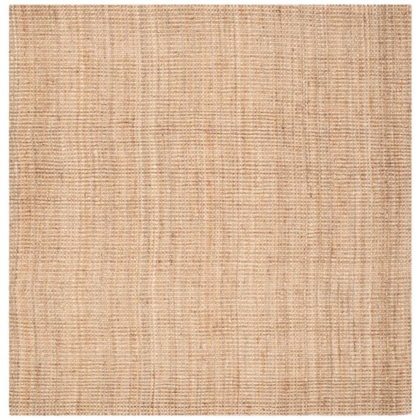 SAFAVIEH Natural Fiber Tan 10 ft. x 10 ft. Woven Cross Stitch Square Area Rug