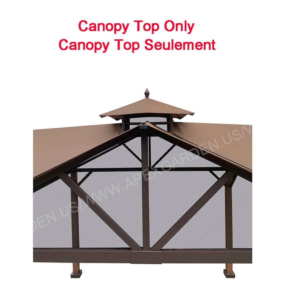 Tan Replacement Canopy Top for 12-ft Gazebo