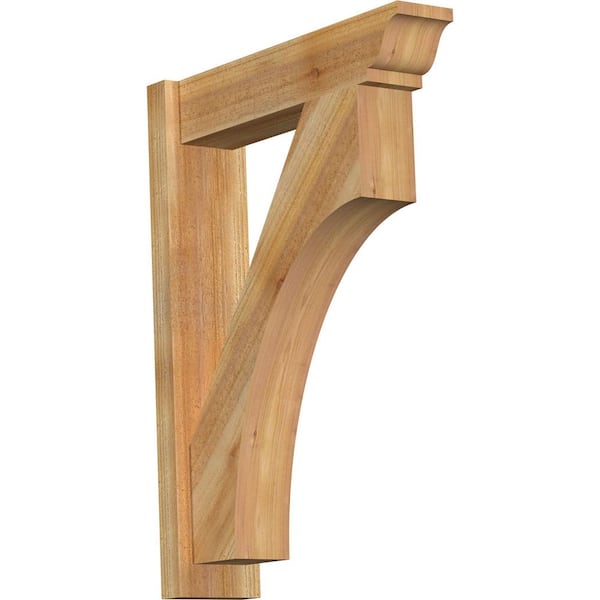 Ekena Millwork 6 in. x 32 in. x 24 in. Western Red Cedar Westlake Traditional Rough Sawn Outlooker