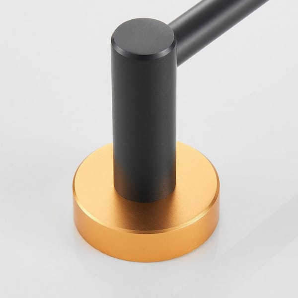 6-Piece Aluminum Bath Hardware Set in Black Gold