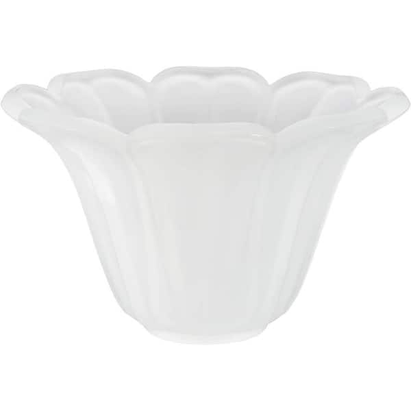 Unbranded 7-3/4 in. D x 4-2/3 in. H White forsted Conical Shape Glass Pendant Light and Table/Floor Lamp1-5/8 in. Neckless Fitter