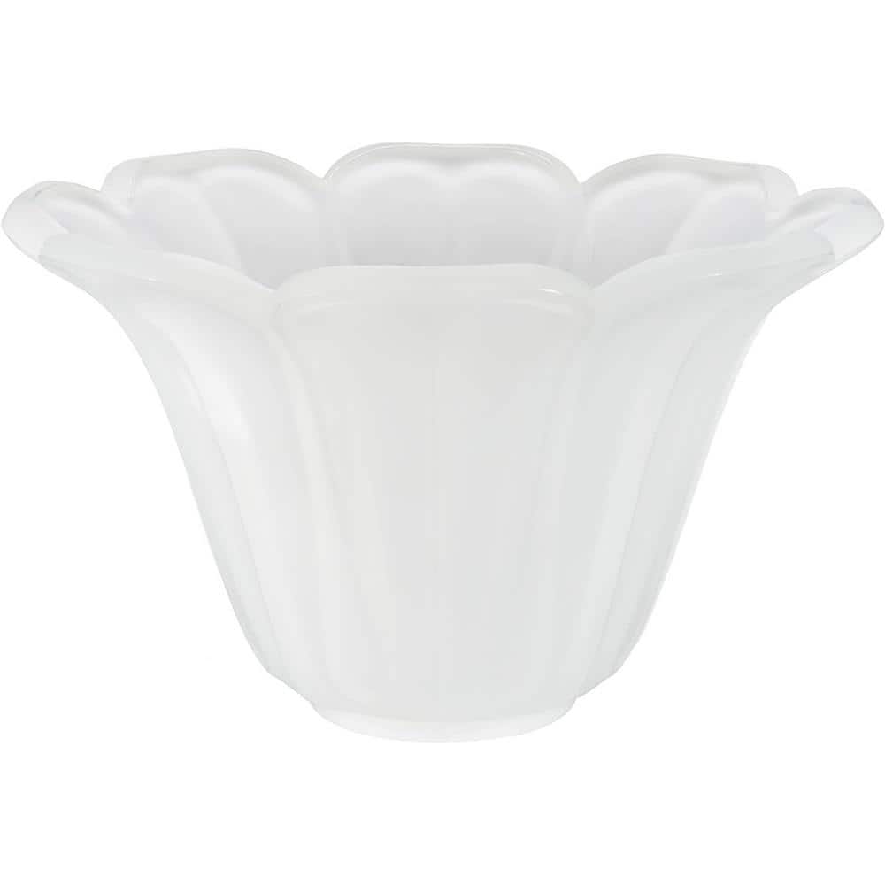 7-3/4 in. D x 4-2/3 in. H White forsted Conical Shape Glass Pendant Light a