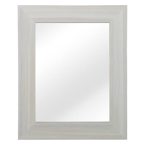 Home Decorators Collection Vanetta 26 in. W x 32 in. H Single Framed Wall Mirror in Weathered Oak