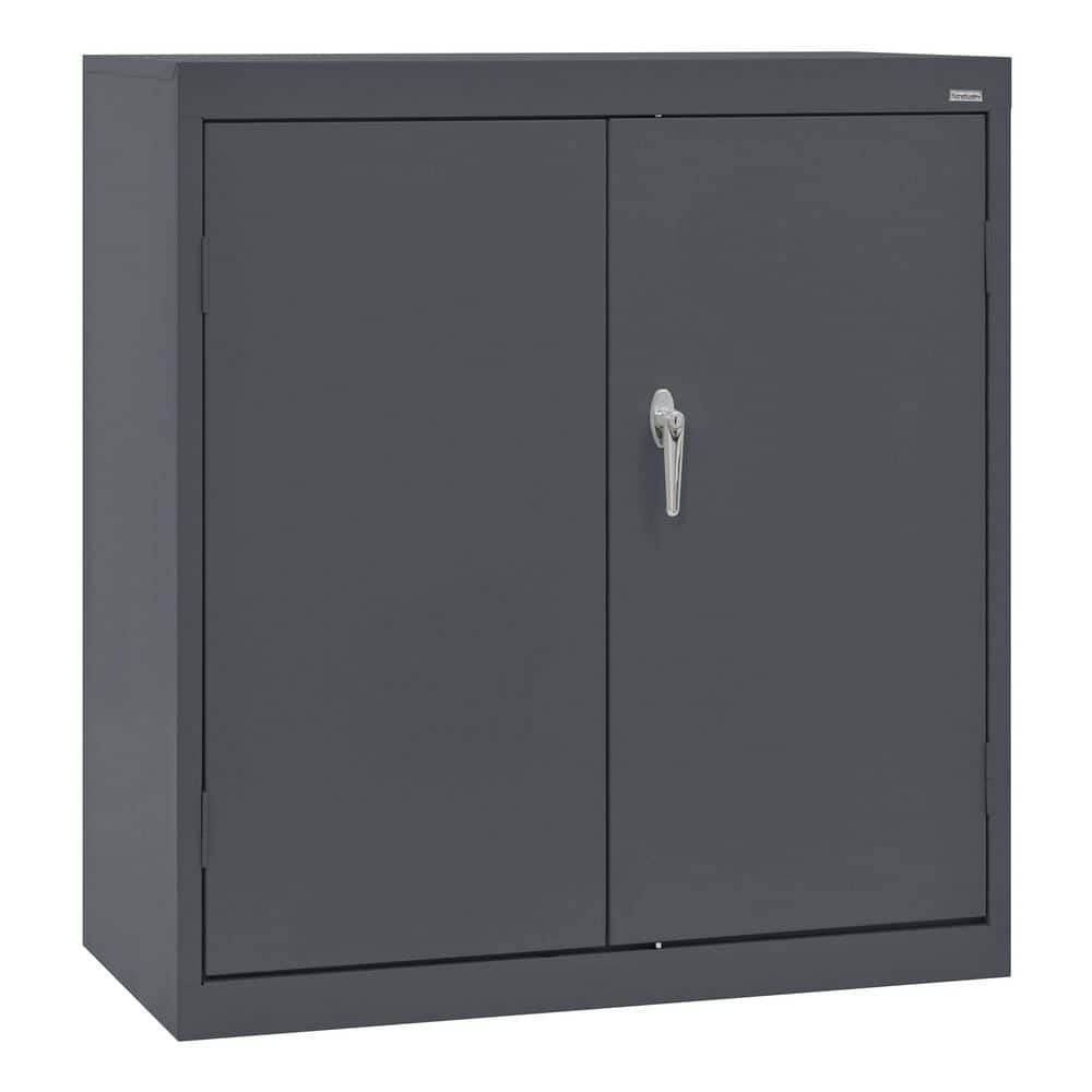 Classic Series Steel Counter Height Freestanding Cabinet in Charcoal (36 in