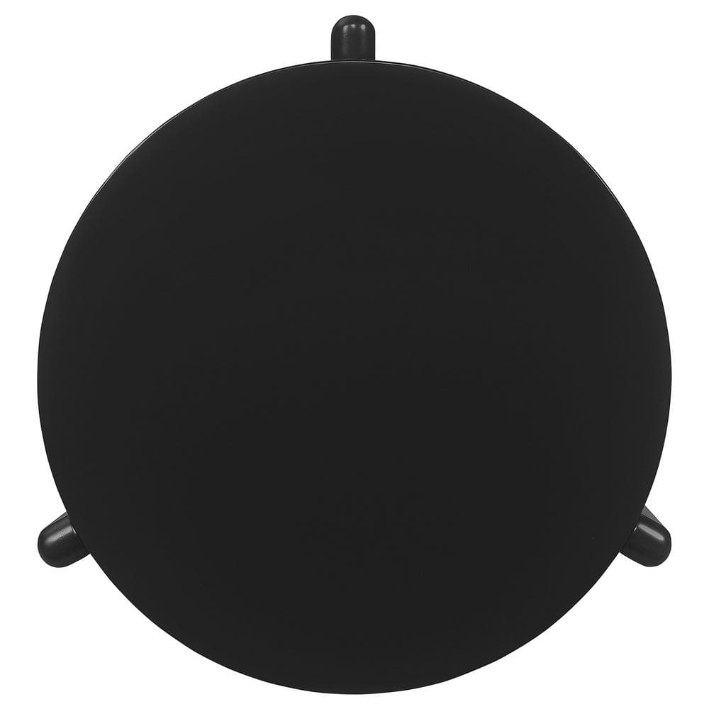 Cordova Black Round Solid Wood End Table
