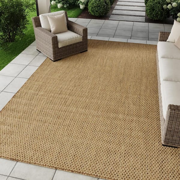 Courtyard Jute 9 ft. x 12 ft. All-over design Contemporary Area Rug