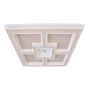 72 in. x 4 in. x 72 in. Majestic Tray Polysterene Ceiling Medallion
