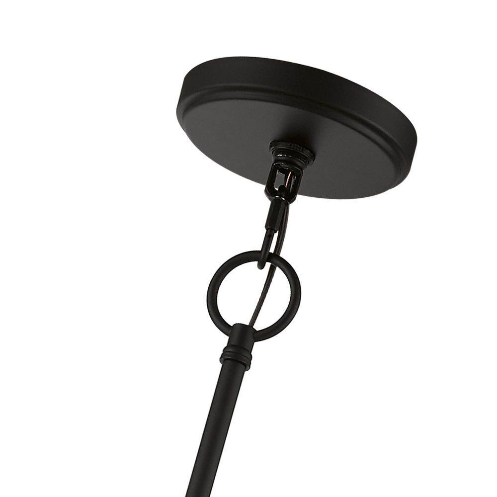 Rubix Black 12-Light Chandelier with Off-White Shades