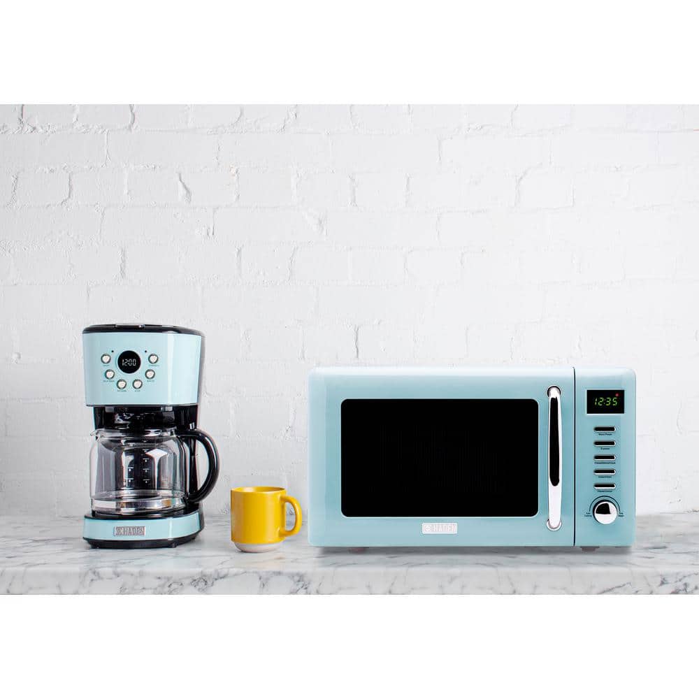 Turquoise Heritage 12-Cup Programmable Drip Coffee Maker with Strength Selector