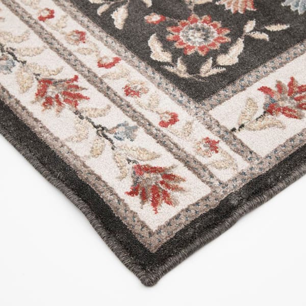 Kurdamir Carlo Abbey/Navajo White 9 in. x 26 in. Woven Polypropylene Stair Tread Cover (Set of 1)