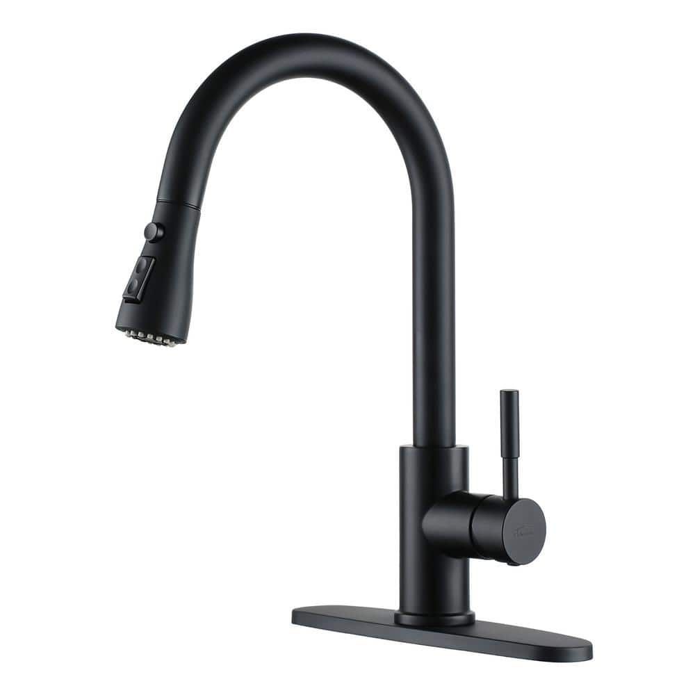 Modern 3-Spray Patterns 1.8 GPM Single Handle Pull Down Sprayer Kitchen Fau