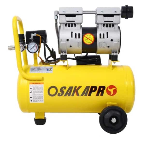 1. 5HP Silent Oil-Free Electric Air Compressor 8 Gallon, Lightweight with Wheels, 70 dBA Noise Level