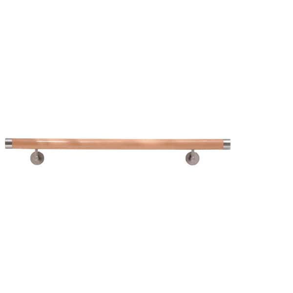 IAM Design Wood Inox 6 ft. 7 in. Beech Wood Handrail Kit