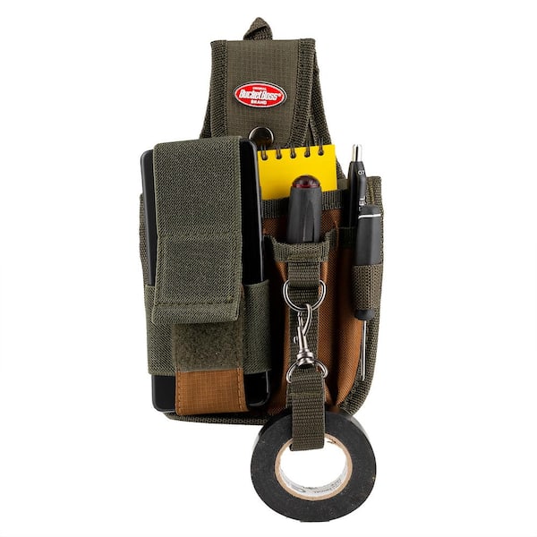BUCKET BOSS 6 in. 5-Pocket Rear Guard Tool Belt Pouch with BUCKET BOSS 6 in. 5-Pocket Rear Guard Tool Belt Pouch with