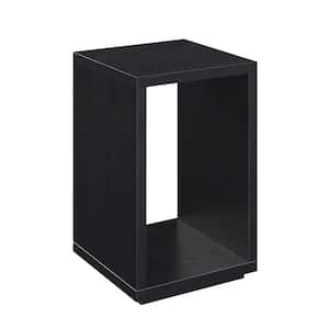 Northfield Admiral 15.5 in. W x 24 in. H Black Square Particle Board End Table with Shelf