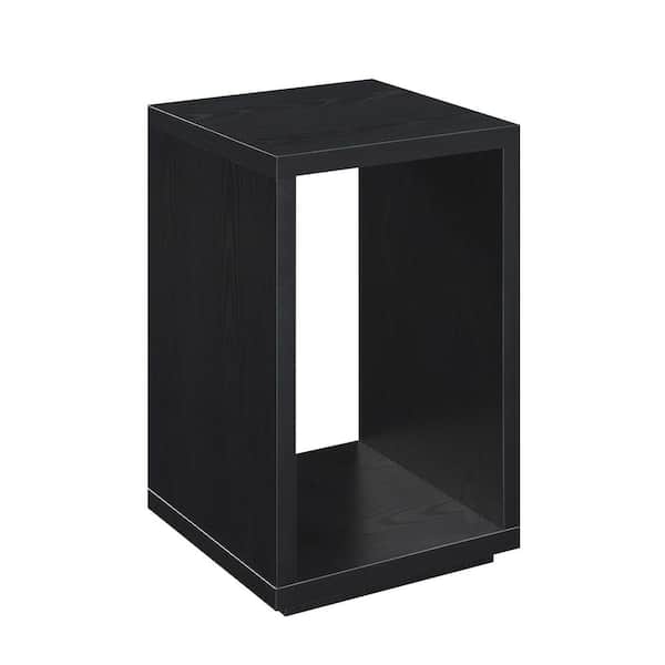 Convenience Concepts Northfield Admiral 15.5 in. W x 24 in. H Black Square Particle Board End Table with Shelf