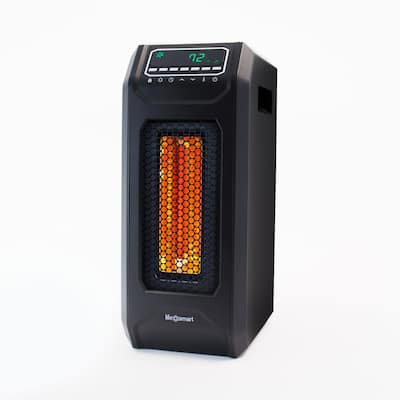 18 in. 5300-BTU Medium Room Infrared Tower Heater with Remote and Multi-Function Electronics
