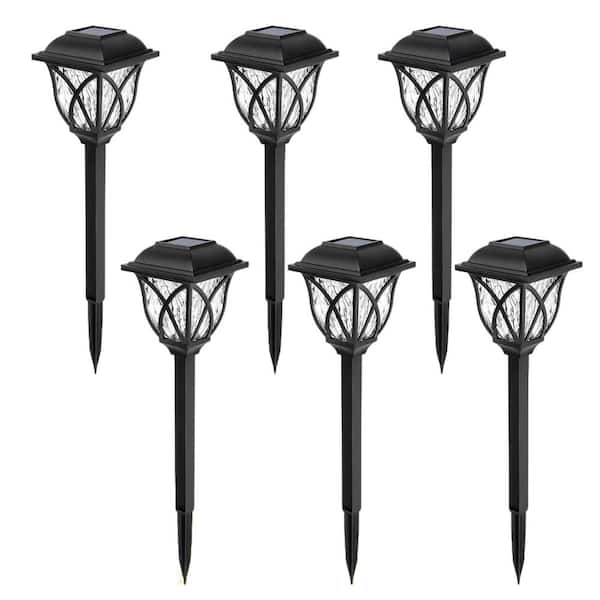 Warm White Solar Garden Lights with Waterproof Design and LED Technology for Yard Patio and Pathway Lighting (6-Pack)