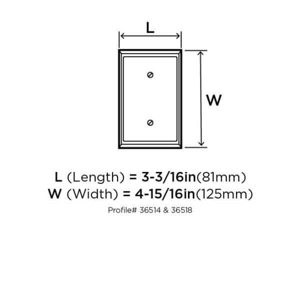 Golden Champagne Metal 1-Gang Rocker Wall Plate