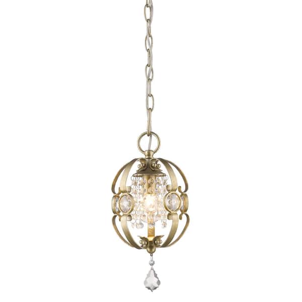 Golden Lighting Ella 1-Light White Gold Pendant
