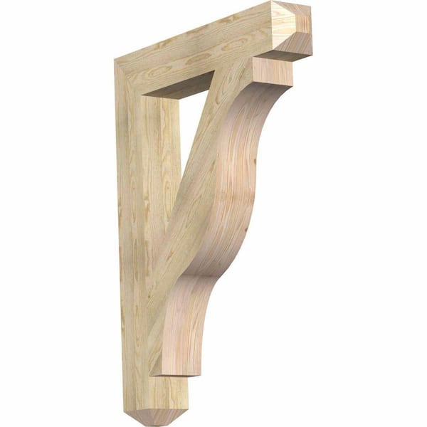 Ekena Millwork 6 in. x 48 in. x 36 in. Douglas Fir Funston Craftsman Rough Sawn Bracket