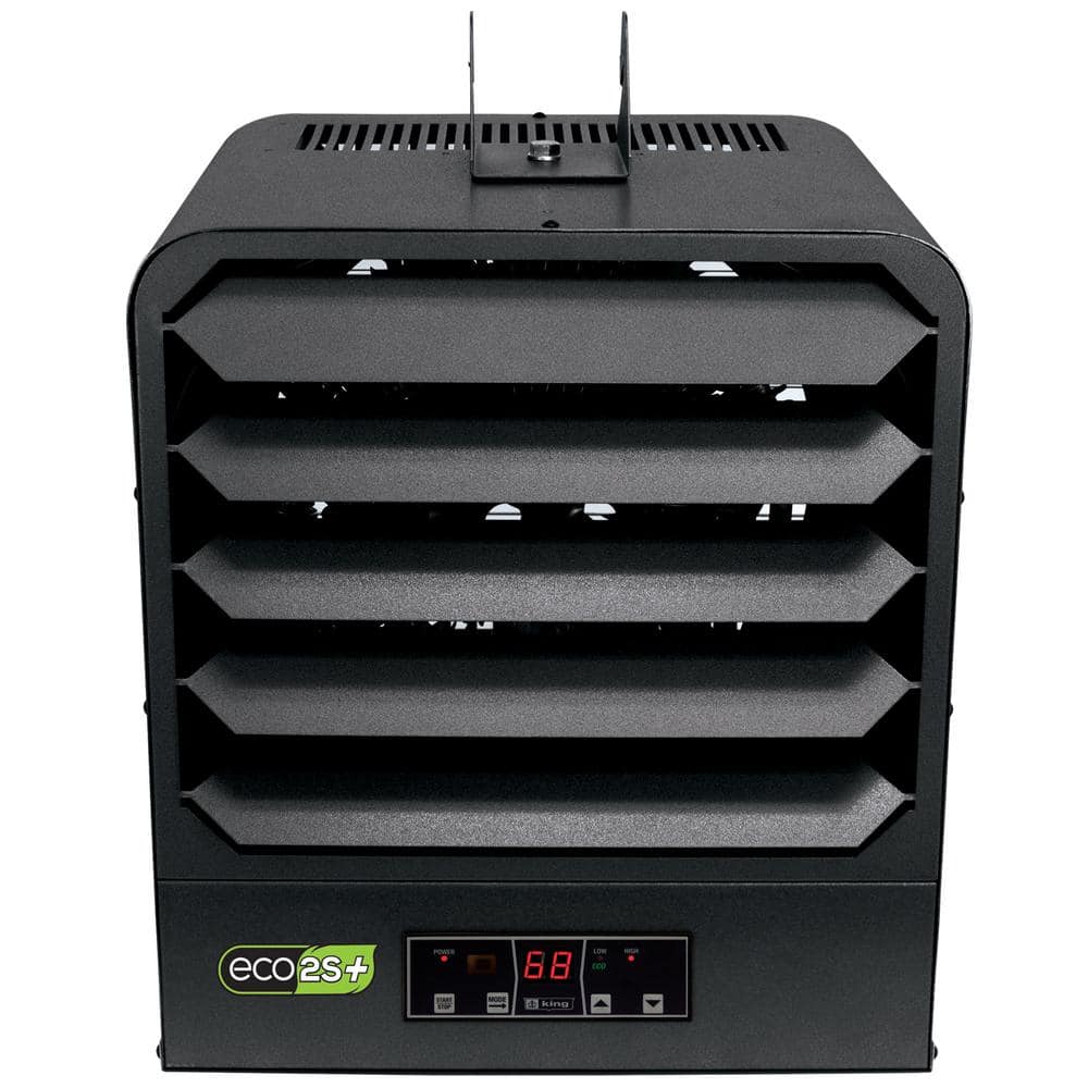 Gray 10KW 240V 2-Stage Electric Garage Heater with Remote