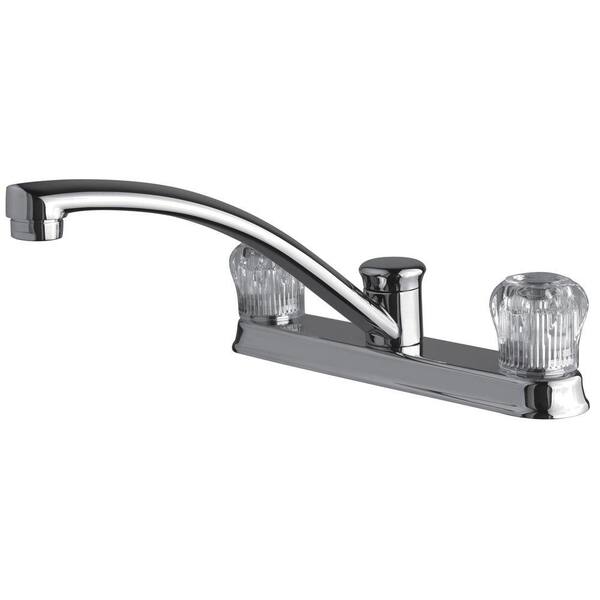 Ultra Faucets Classic II Collection 2-Handle Standard Kitchen Faucet in Chrome
