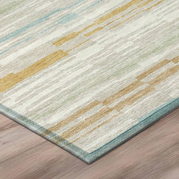 Chantille Machine Washable Indoor/Outdoor Abstract ACN2908 Linen 5 ft. x 7 ft. 6 in. Area Rug