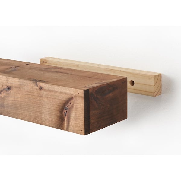 Rustic Alder Floating Shelf