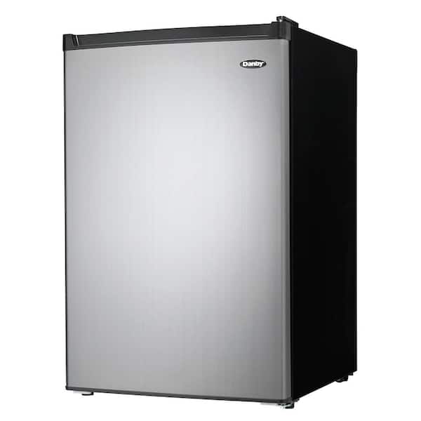 21.31 in. 4.5 cu. ft. Mini Refrigerator in Stainless Steel with True Freezer and Energy Star compliant