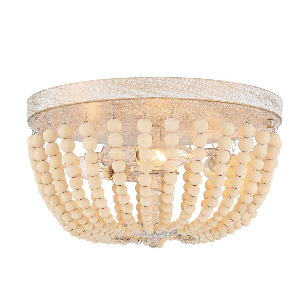 Vanity Art 12.6 in. 3-Light White Plus Gold Unique/Statement Bowl Flush ...