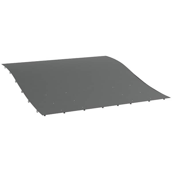10 ft. x 10 ft. Dark Gray Polyester Fabric Pergola