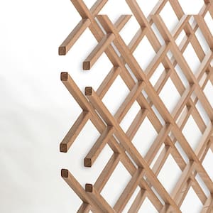 18-Bottle Trimmable Wine Rack Lattice Panel Inserts in Unfinished Solid North American Alder