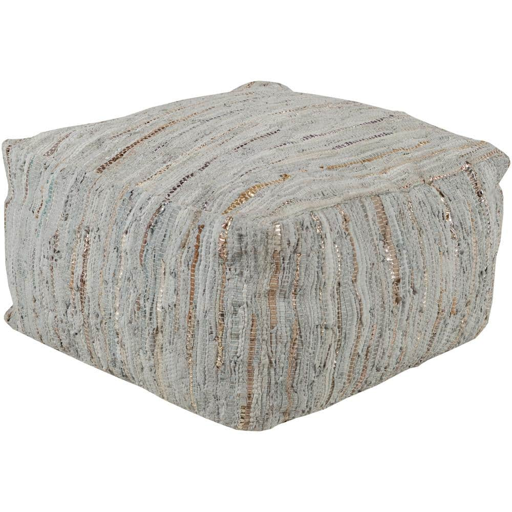 Livabliss Marcius Teal Accent Pouf