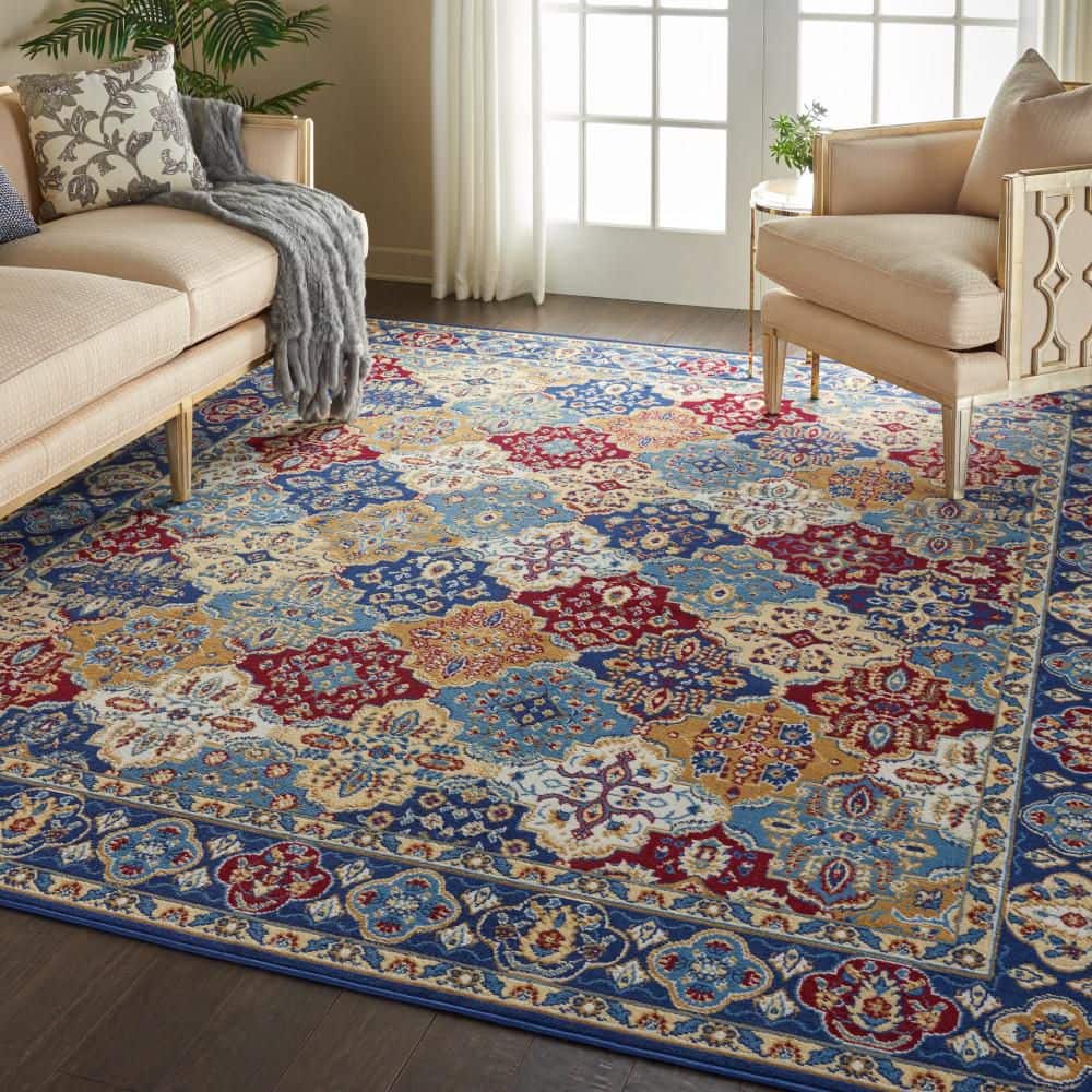 Grafix Persian Multicolor 8'6" x 12' Easy-Care Area Rug