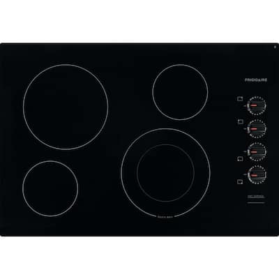 30 in. Radiant Electric Cooktop in Black with 4 Elements including Quick Boil Element