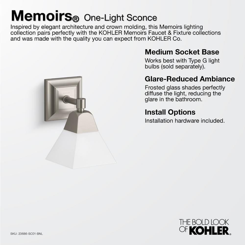 Elegant Memoirs Brushed Nickel 7.2" Crown Molding Sconce