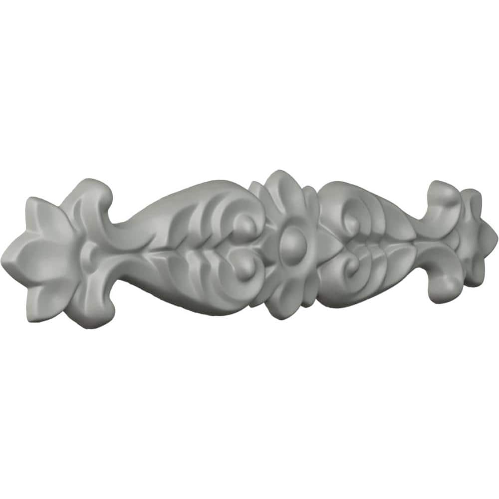 Primed White Polyurethane Flower Center Applique Onlay