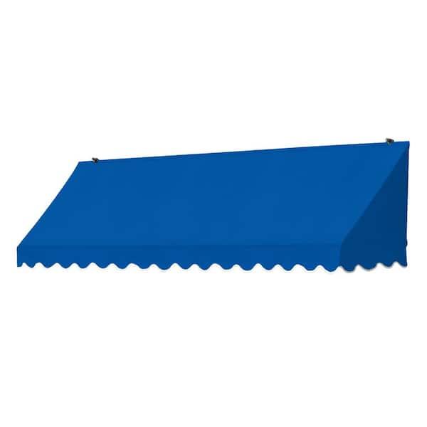 Awnings in a Box 8 ft. Traditional Manually Retractable Awning (26.5 in. Projection) in Pacific Blue