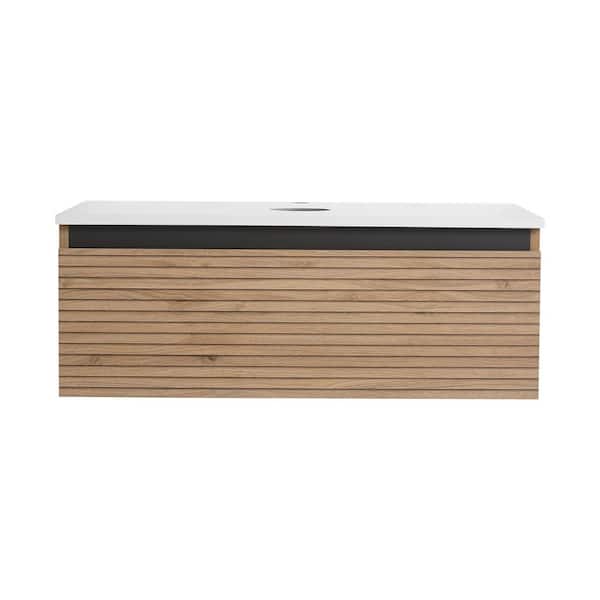 30 in. Floating Bath Vanity Cabinet without Top in Brown