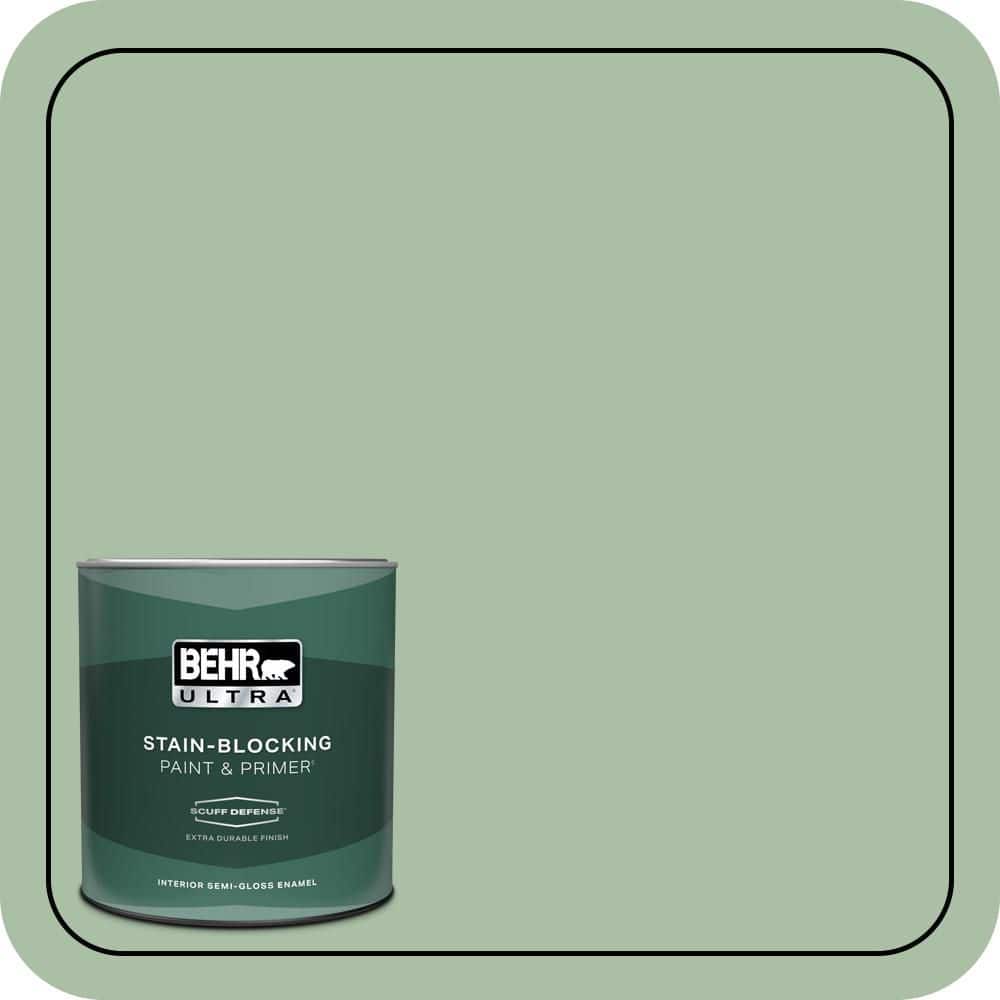 1 qt. #S400-4 Azalea Leaf Extra Durable Semi-Gloss Enamel Interior Paint & Primer price history on PriceWatchPro