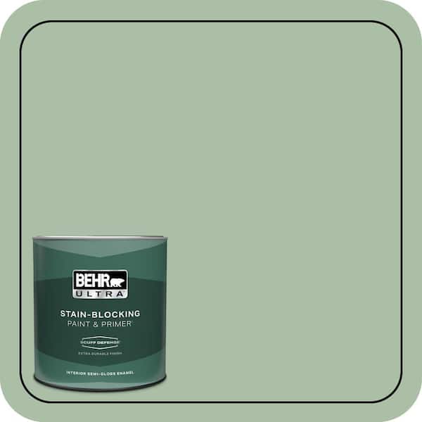 BEHR ULTRA 1 qt. #S400-4 Azalea Leaf Extra Durable Semi-Gloss Enamel Interior Paint & Primer