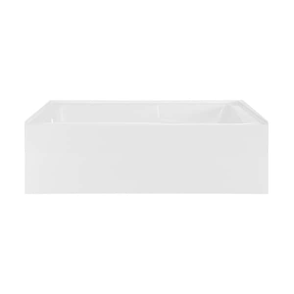 Voltaire 72" x 36" Left-Hand Drain Alcove Bathtub with Apron and Armrest