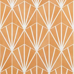 Eclipse Ray Orange 7.79 in. x 8.98 in. Matte Porcelain Floor and Wall Tile (9.03 sq. ft. / Case)